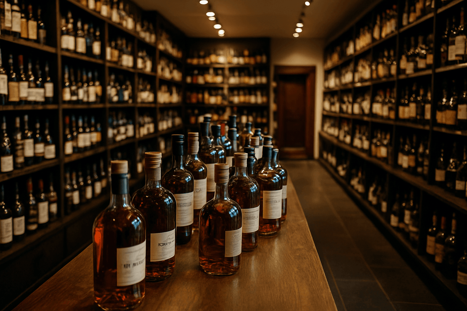 Professional photograph illustrating upscale liquor store interior with premium spirits — cover image for "When Your Distributor Disappears: How AI Early Warning Systems Help Liquor Stores Identify Supplier Risk Before It's Too Late" on LiquorChat