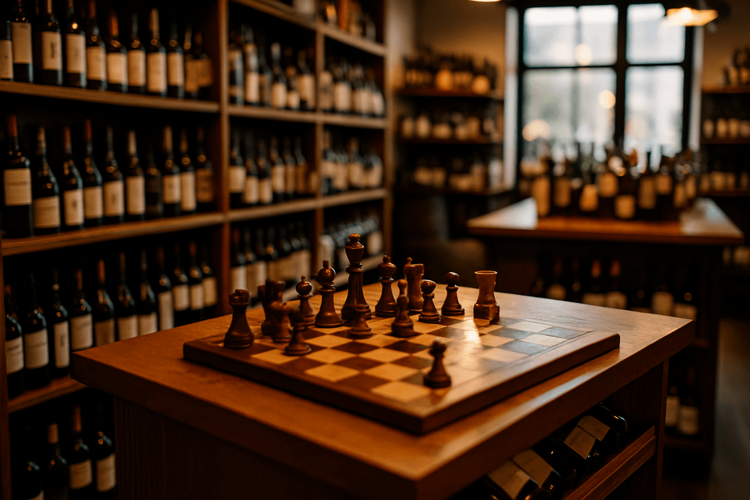 Professional photograph illustrating modern retail store interior — cover image for "Inventory Chess With AI: How Reasoning Models Help Liquor Retailers Think Through Seasonal SKU Transitions Before Ordering" on LiquorChat