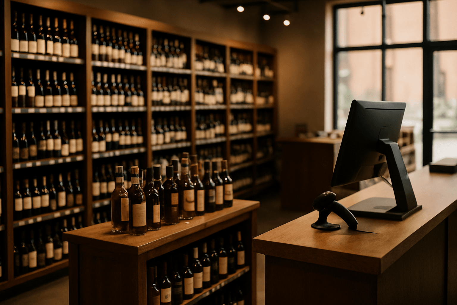 Professional photograph illustrating modern retail store interior — cover image for "AI on a Startup Budget: The 3-Step Implementation Sequence That Gets Small Liquor Retailers to ROI Before the Next Quarterly Order" on LiquorChat