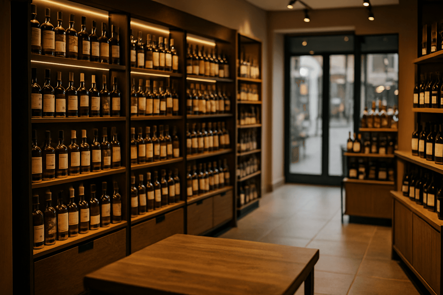 Professional photograph illustrating modern retail store interior — cover image for "How Whisky Auction Data Signals Retail Opportunity: Using AI Price Tracking to Source Secondary Market Bottles for Your Store Inventory" on LiquorChat