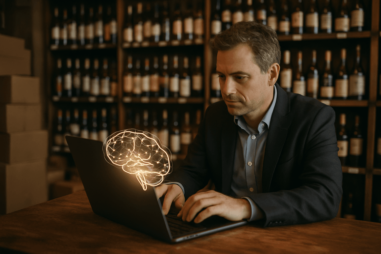 Professional photograph illustrating three-tier system modernization with AI — cover image for "7 Three-Tier System Modernization Signals Every US Liquor Retailer, Distributor, and Brand Manager Should Track in 2026" on LiquorChat