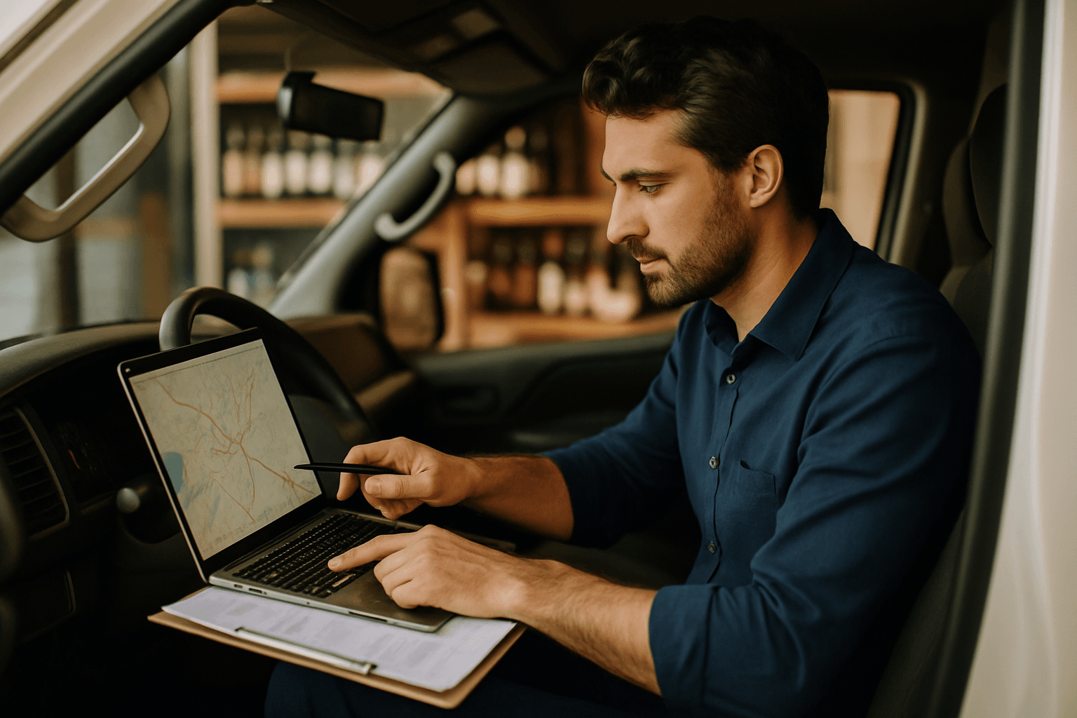 Professional photograph illustrating route optimization — cover image for "7 Route Optimization Triggers Every Regional Liquor Distributor Should Automate This Quarter Using AI" on LiquorChat
