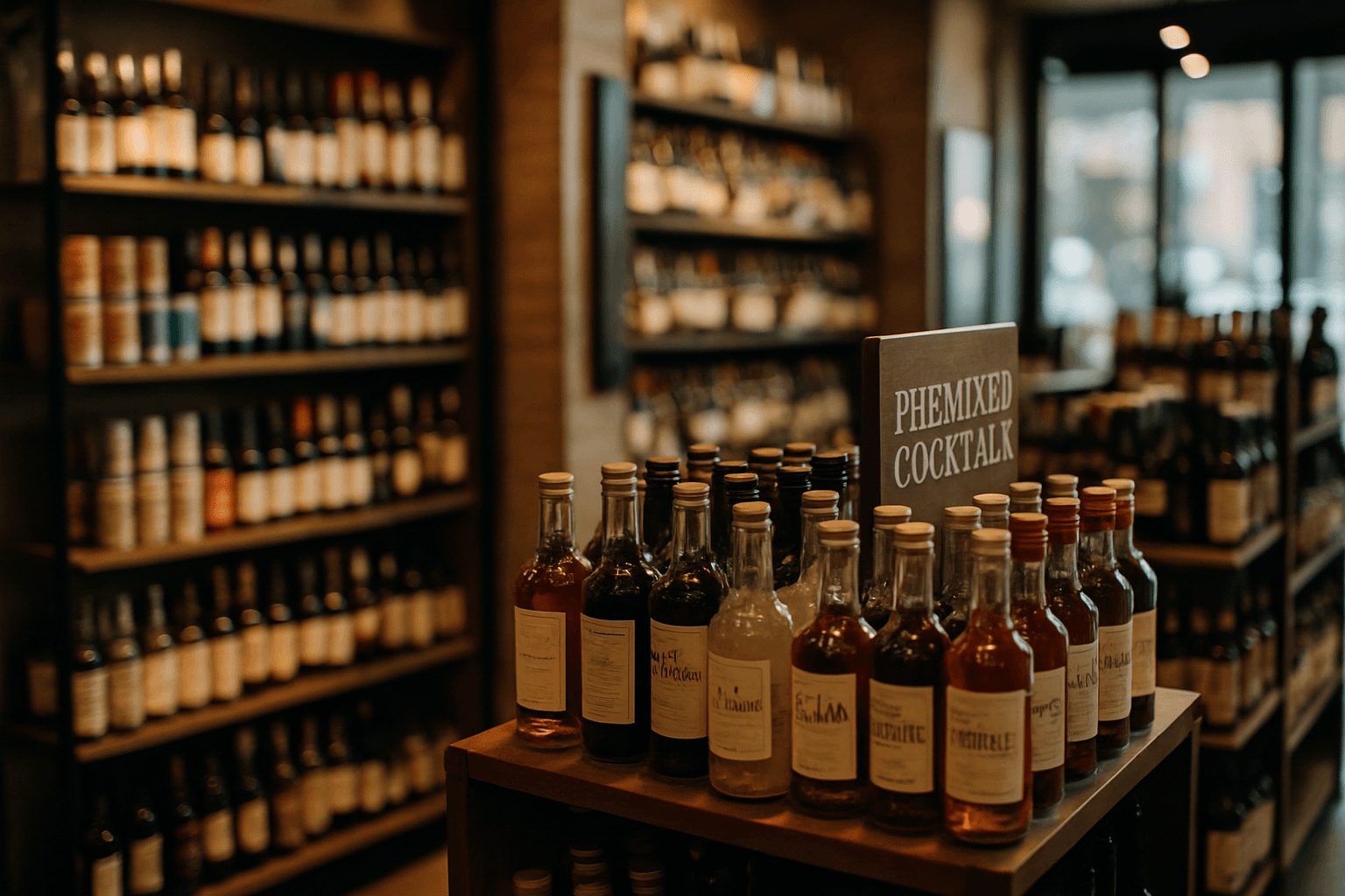 Professional photograph illustrating modern retail store interior — cover image for "6 AI Demand Sensing Triggers Every Liquor Retailer Should Activate as Premixed Cocktails Outpace the Broader Alcohol Market" on LiquorChat