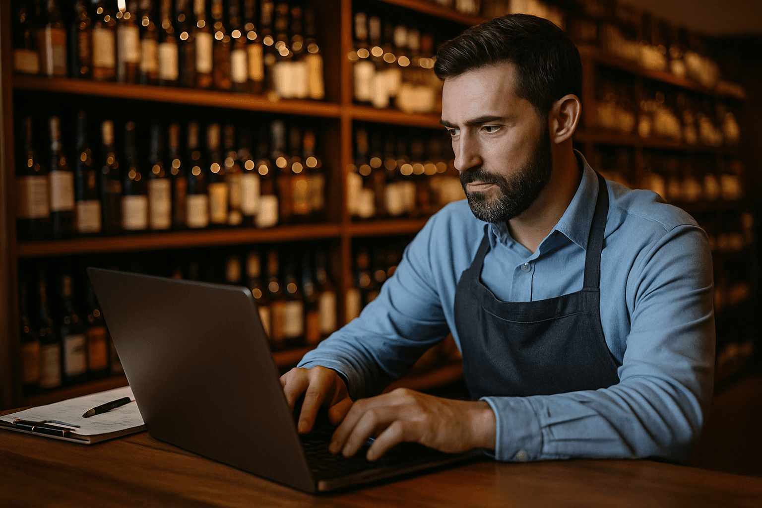 Professional photograph illustrating AI inventory optimization — cover image for "9 AI Inventory Optimization Triggers Every Liquor Store Owner Should Automate Before Summer Peak Season" on LiquorChat