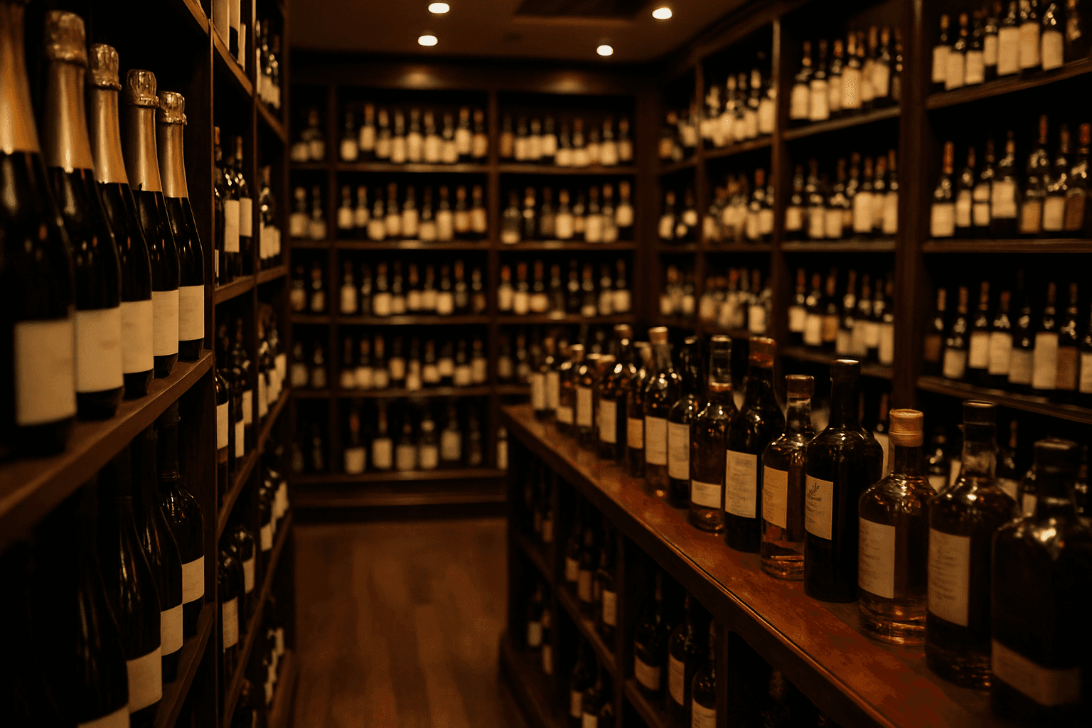 Professional photograph illustrating upscale liquor store interior with premium spirits — cover image for "10 Signs the Sparkling Wine Market Is Ready for a US Revolution (And What Every Liquor Store Owner Should Do About It)" on LiquorChat