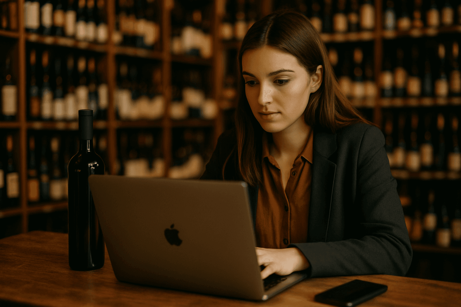 Professional photograph illustrating digital marketing for beverage retail business — cover image for "How Gen Z Is Reshaping Alcohol Purchasing: Chat Commerce and Social Buying Trends" on Intentionally Creative