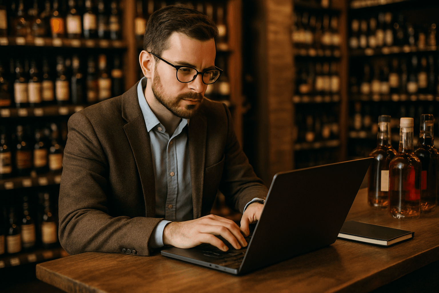 Professional photograph illustrating digital marketing for beverage retail business — cover image for "Buffalo Trace Drops a New Experimental Collection: How to Handle Allocated Product Hype" on Intentionally Creative