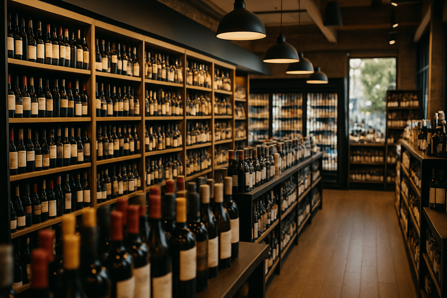 Professional photograph illustrating modern retail store interior — cover image for "AI Adoption in Beverage Retail Hits an Inflection Point: What the 2026 Data Shows for Independent Stores" on LiquorChat