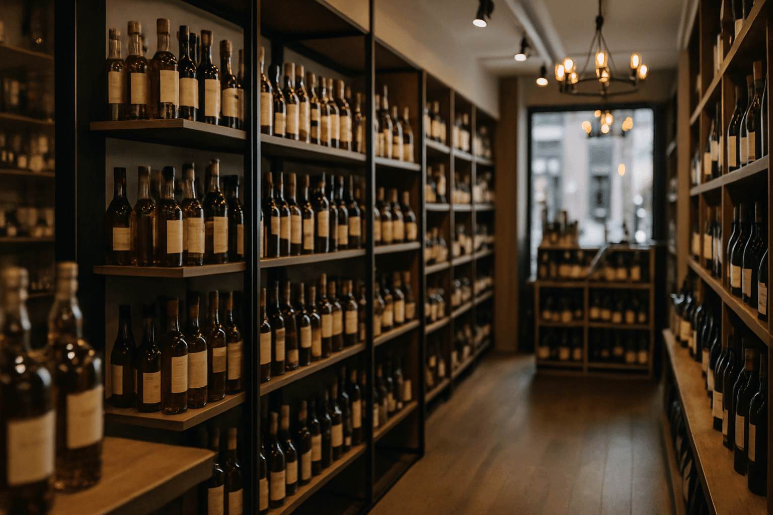 Professional photograph illustrating modern retail store interior — cover image for "Brand Ambassador AI: How Producers Use LiquorChat to Control Their Story at Every Retail Touchpoint" on LiquorChat